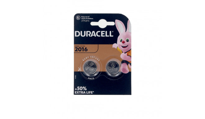 DURACELL BOTON LITIO 3V 2016 DL/CR2016 pilas pack x 2 u