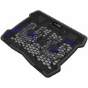 Cooling stand dual-fan with 2x2.0 USB hub, support up to 10”-15.6” laptop, ABS plastic and iron,  Fa