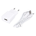 Maxlife USB-laadija MXTC-01 USB 1A + microUSB, valge