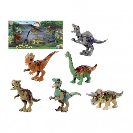 6 Dinazauru Komplekts Era of Dinosaurs Plastmasa (42 x 22 cm)