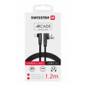 Swissten L Type Textile Universal Quick Charge 3.1 USB to USB-C Data and Charging Cable 1.2m Black
