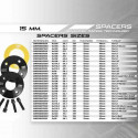 Набор разделителей OMP 4x108 57,1 M14 x 1,50 15 mm