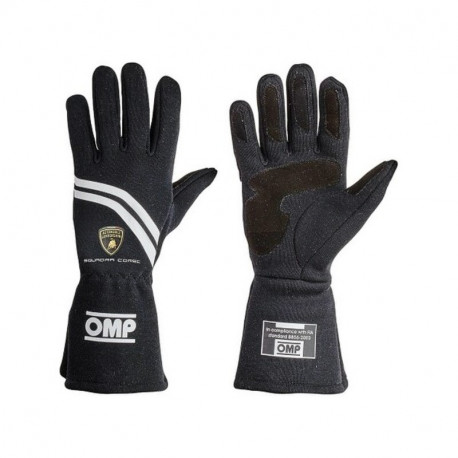 Men's Driving Gloves OMP Dijon Lomborghini Colection Black