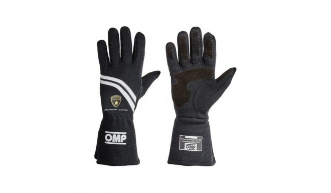 Men's Driving Gloves OMP Dijon Lomborghini Colection Melns