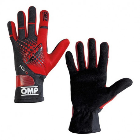 Men's Driving Gloves OMP MY2018 Sarkans Melns (M)