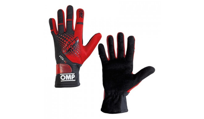 Men's Driving Gloves OMP MY2018 Sarkans Melns - M