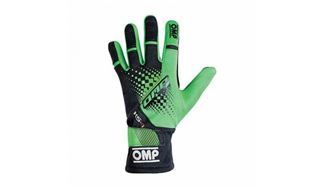 Мужские водительские перчатки OMP MY2018 Зеленый (Размер M)