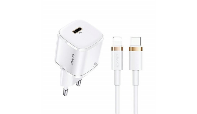 Usams phone charger T36 1xUSB-C+Lightning PD3.0