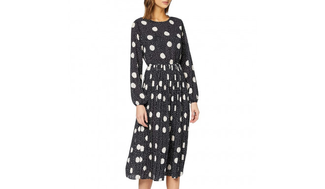 Dress New Look SP Finn Spot LS Pleated Midi (Size 36) (Refurbished A+)