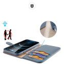 Dux Ducis Hivo Genuine Leather Bookcase type case for iPhone 12 Pro Max blue