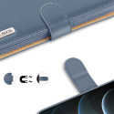 Dux Ducis Hivo Genuine Leather Bookcase type case for iPhone 12 Pro Max blue