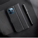 Dux Ducis Hivo Genuine Leather Bookcase type case for iPhone 12 Pro Max blue