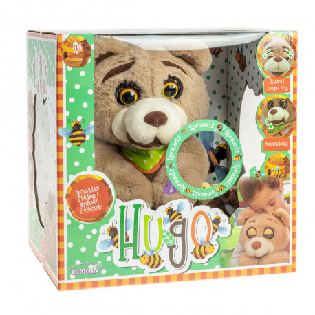 BAMBOLINA plush bear Hugo, with moving eyes, mounth and three fairy tails (LT), BD2012
