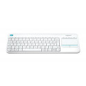 Logitech K400 Plus keyboard RF Wireless Czech, Slovakian White