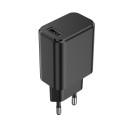 Setty USB-laadija 3A, must + USB-C kaabel 1m
