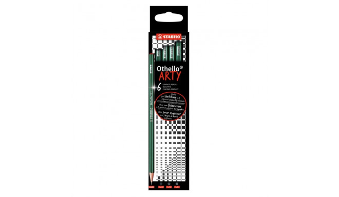 STABILO harilik pliiats, Othello 282 ARTY, 6 tk: 2H, 3H, 4H