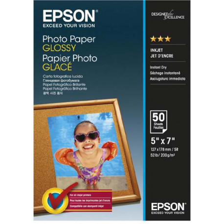 Epson fotopaber Glossy 13x18 200g 50 lehte