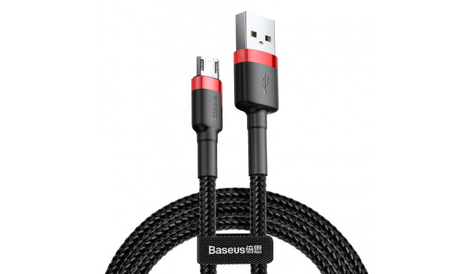 Baseus Cafule Cable CAMKLF-B91 USB-A / micro USB 2.4A 1 m - black and red