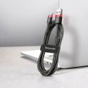 Baseus Cafule Cable Durable Nylon Braided Wire USB / micro USB QC3.0 2.4A 1M black-red (CAMKLF-B91)