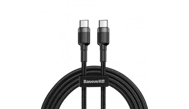 Baseus CATKLF-HG1 USB-C - USB-C PD QC cable 60W 3A 480Mb/s 2m - black and gray