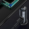 Baseus Energy Column Bluetooth FM Transmitter MP3 Car Charger 2x USB QC3.0 3,1A gray (CCNLZ-0G)