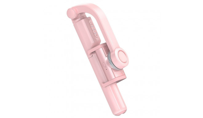 Baseus selfie stick telescopic retractable selfie stick tripod with bluetooth remote control, pink