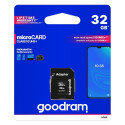 Goodram Microcard 32 GB micro SD HC UHS-I class 10 memory card, SD adapter (M1AA-0320R12)