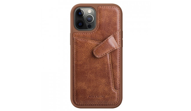 Nillkin Aoge Leather Case flexible armored genuine leather case with pocket for iPhone 12 mini brown