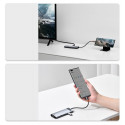 Baseus Metal Gleam 8in1 multifunctional HUB USB Type C - USB Type C Power Delivery 100 W / HDMI 4K 3