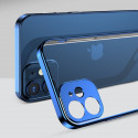 Joyroom New Beauty Series ultra thin case with electroplated frame for iPhone 12 Pro blue (JR-BP743)