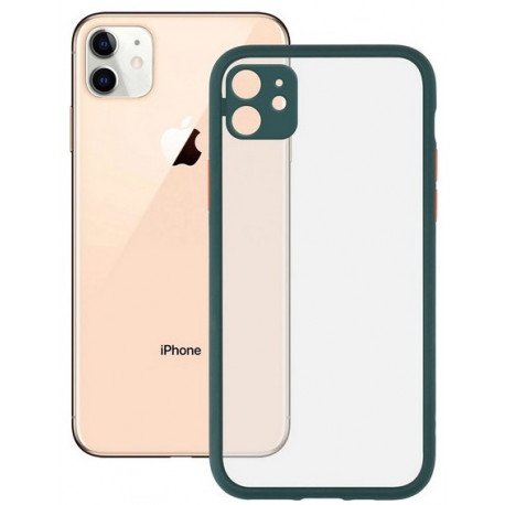 KSIX kaitseümbris Apple iPhone 12, läbipaistev/roheline