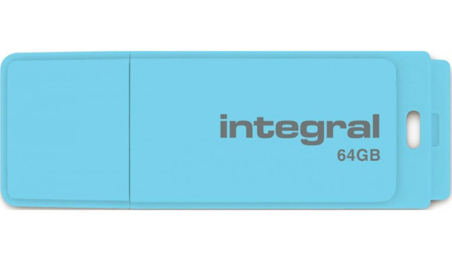 Integral флеш-накопитель 64GB Pastel, синий
