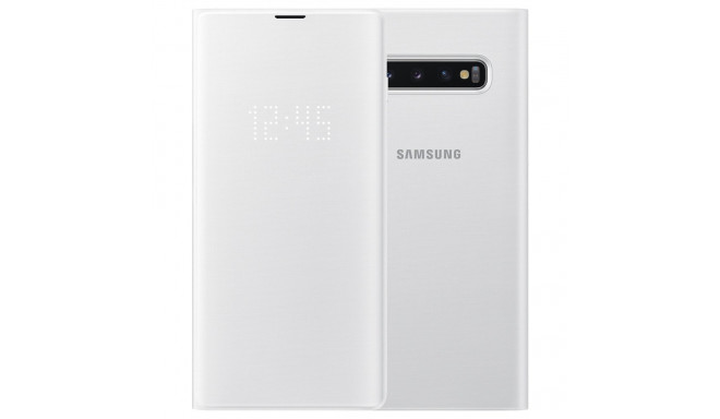 Samsung LED View Cover with LED display for Samsung Galaxy S10 Plus white (EF-NG975PWEGWW)