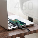 Baseus Simple HW Quick Charge Charging Data Cable USB For Type-C 5A 40W 23cm gray (CATMBJ-BG1)