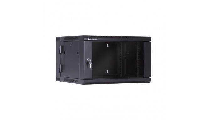 Linkbasic double section rack wall-mounting cabinet 19'' 6U 600x550mm blk(steel)