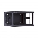 Linkbasic double section rack wall-mounting cabinet 19'' 6U 600x550mm blk(steel)