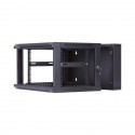 Linkbasic double section rack wall-mounting cabinet 19'' 6U 600x550mm blk(steel)