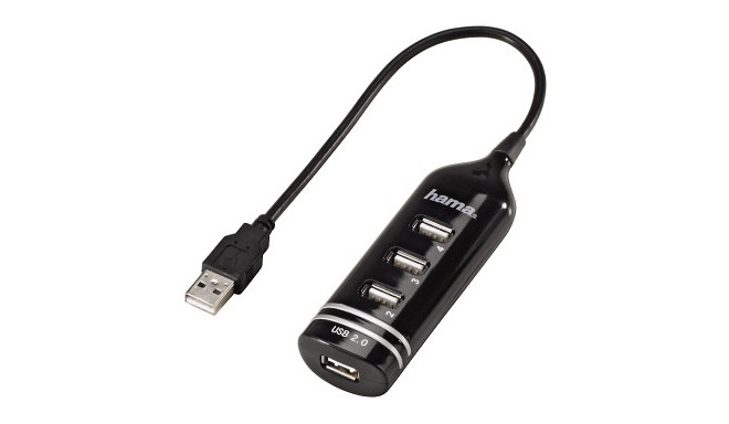 Hama USB hub 2.0 4-port, must