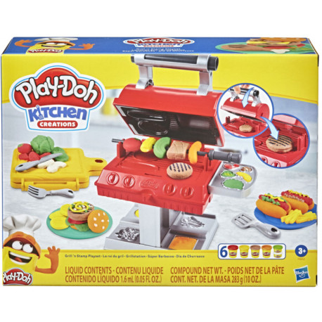 Hasbro Play-Doh modelling clay set Kitchen Creations Grill and Stamp