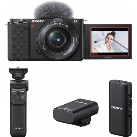 Sony ZV-E10 + 16-50mm + shooting grip + wireless microphone