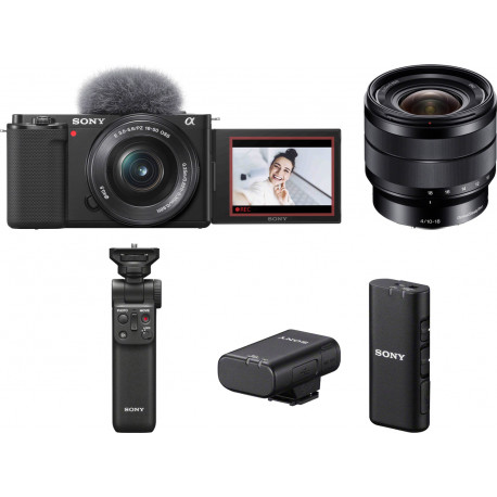 Sony ZV-E10 + 16-50mm + 10-18mm + ручка + беспроводной микрофон