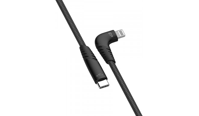 Silicon Power кабель USB-C - Lightning Boost Link Nylon 1 м, серый (LK50CL)