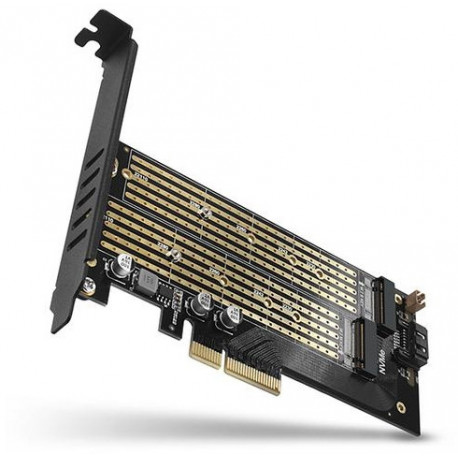 Axagon laienduskaart 4x Dual M.2 SSD (NVMe + SATA) PCEM2-D