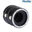 Phottix 3 Ring Auto-Focus AF Macro Extension Tube For Canon (Metal)