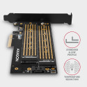 Axagon add-on card 4x DUAL M.2 SSD (NVMe + SATA)