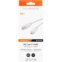 Vivanco cable USB-C - USB-B 3m, white (45356)