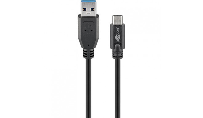 Goobay ümmargune Sync & Charge Super Speed USB-C–USB A 3.0 laadimiskaabel 67999 USB 3.0 isane (type 