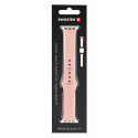 Swissten Cиликоновый Pемешок для Apple Watch 1/2/3/4/5/6 / SE / 42 мм / 44 мм / розовый