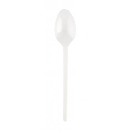 SUPERIOR Teelusikad, plastik, PS, valge, korduvkasutatav 12,5 cm, 50 tk (3 tk)