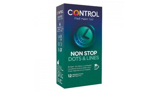 Prezervatīvi Non Stop Dots & Lines Control (12 uds)